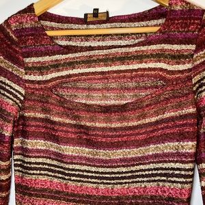 Dress MIDI with sleeves  , amazing colors, size 38, Adolfo Dominguez